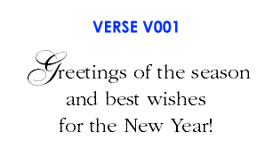 Greetings of the season and best wishes for the New Year! (V001)