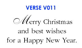Merry Christmas and best wishes for a Happy New Year. (V011)
