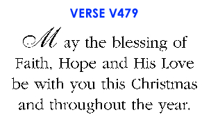 May your Christmas be filled with joy and peace. (V478)