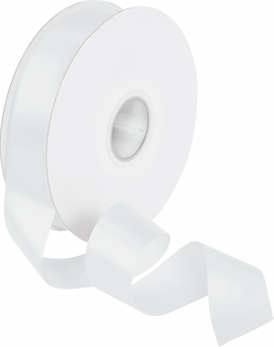 Double Face White Satin Ribbon, 1 1/2