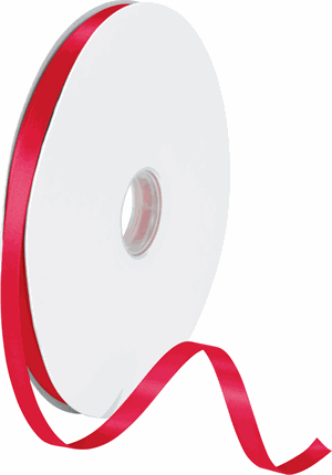 Double Face Red Satin Ribbon 3/8