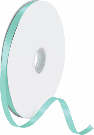 Double Face Tiffany Blue Satin Ribbon 3/8