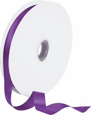 Double Face Purple Satin Ribbon 5/8