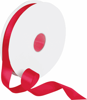 Double Face Red Satin Ribbon 7/8