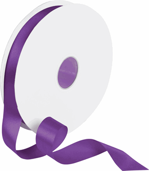 Double Face Purple Satin Ribbon 7/8