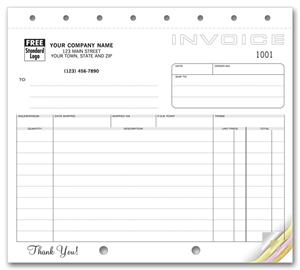 105 Shipping Invoices Classic Design Small Format 8 1/2 x 7