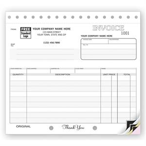 109 Invoices Classic Small with Mailing Label 8 1/2 x 7