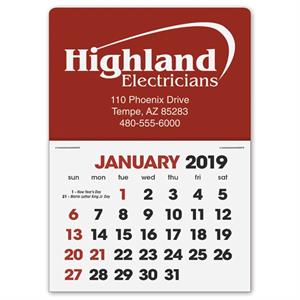 109363 2019 Stick Up Calendar Rectangle 3 x 4