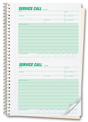 11 Phone Message Book - Service Call Book 5 5/8 x 8 1/2