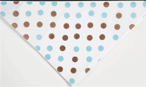 240 Sheets Brown & Blue Dots Tissue Paper 20 x 30