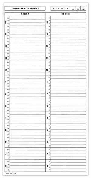 1156 NCR Scheduling Sheets 5 1/2 x 11