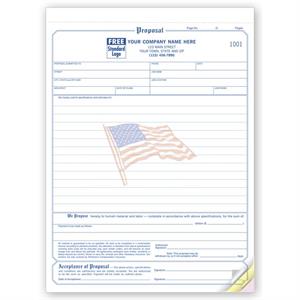 118FLG Proposals Classic with Flag Design 8 1/2 x 11