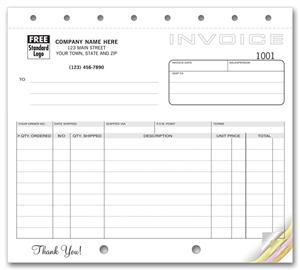 121 Classic Small Shipping Invoices 8 1/2 x 7