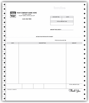 12355 Classic Continuous Invoice 8 1/2 x 11