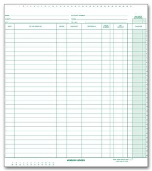 130031N Vendor Ledger 11 x 9 3/4