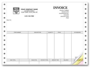 13023 Invoices Continuous Classic 8 1/2 x 7