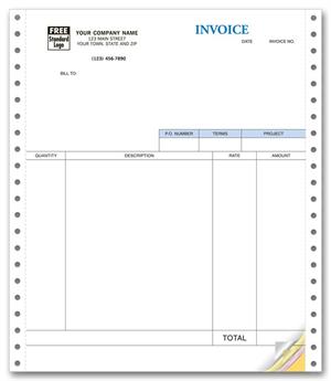 13050 Service Invoices Continuous Classic 8 1/2 x 11