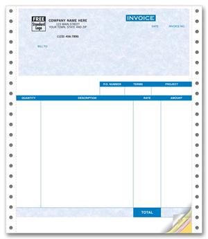 13050G Service Invoices Continuous Parchment 8 1/2 x 11