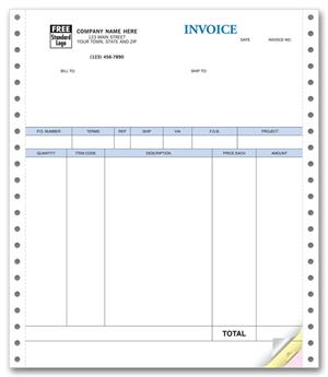 13051 Product Invoices Continuous Classic 8 1/2 x 11