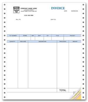 13051A Product Invoices Continuous Classic 8 1/2 x 11