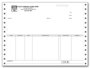 13062 9 1/2 x 7 Invoice 8 1/2 x 7