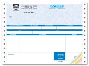 13175G Service Invoices Continuous Parchment 8 1/2 x 7