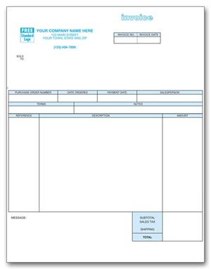 13186 Classic Laser Inkjet Service Invoice 8 1/2 x 11