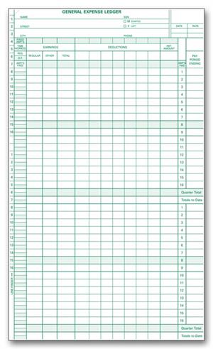 132031N Payroll General Expense Ledger 11 x 6 1/2