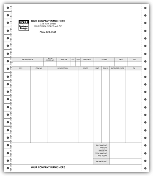 13246 Classic Continuous Invoice 8 1/2 x 11