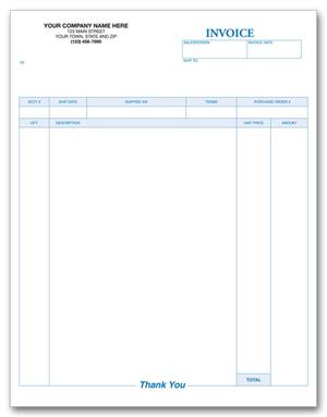 13299 Laser Invoice 8 1/2 x 11