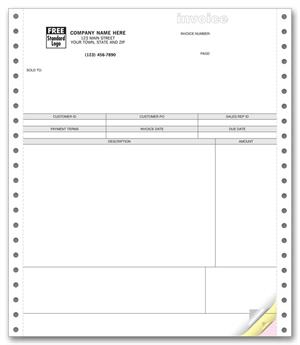 13341 Service Invoices Continuous Classic 8 1/2 x 11