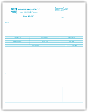 13344 Classic Laser Inkjet Service Invoice 8 1/2 x 11