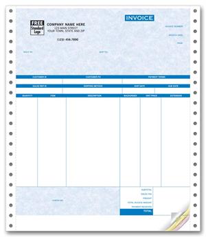 13477G Continuous Parchment Product Invoices 8 1/2 x 11