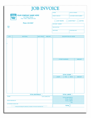 13494 Classic Laser Inkjet Job Invoice 8 1/2 x 11