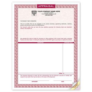 13643G Laser Appraisal Form Parchment 8 1/2 x 11