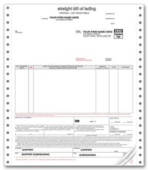 13650 Continuous Bill of Lading Form Classic 8 1/2 x 11