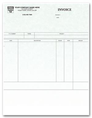 13663G Laser Service Invoice Parchment 8 1/2 x 11