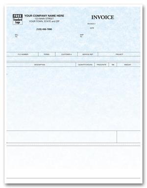 13714G Laser Time & Materials Invoice Parchment 8 1/2 x 11