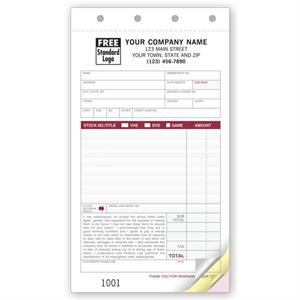 138 Video Rental Forms Sets 4 1/4 x 7