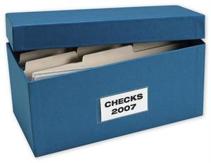 143045 Set of 2 Cancelled Check Storage Boxes 5 x 9 3/4 x 4 3/8