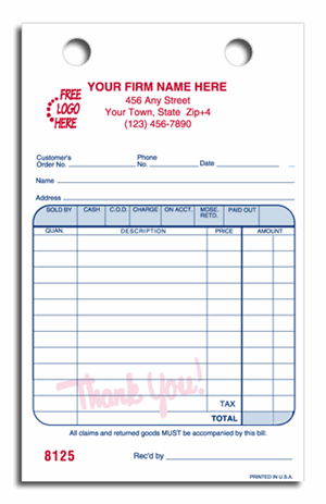 14618 Register Forms Cash & Carry 4 x 6