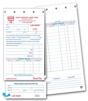 147 Layaway Forms 4 1/4 x 8 1/2