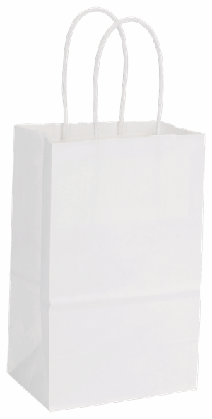 White Paper Shoppers Mini Cub 5 1/4 x 3 1/2 x 8 1/4