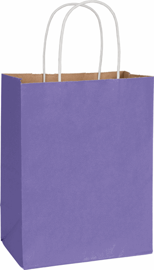 250 Radiant Electric Violet Purple Color-on-Kraft Paper Bags Cub Shoppers 8 1/4