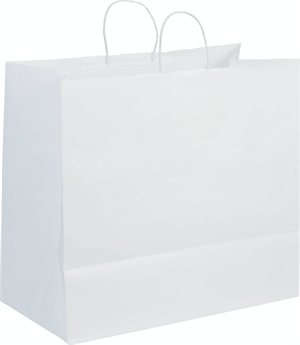 White Paper Bags Shoppers Extra Jumbo 18 x 9 1/2 x 16 1/4