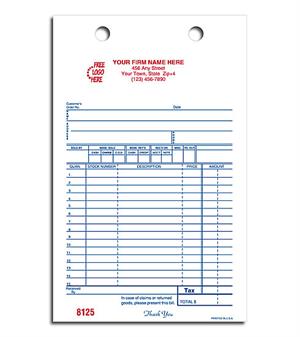 15850 Register Forms Parts Cash & Carry 5 1/2 x 8 1/2