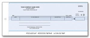 170CC Compact General Disbursement Center Check Carbon 3 1/4 x 8 1/4