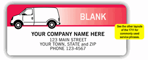 1711 Labels with Van Design Layout AAD 3 1/16 x 1 5/16