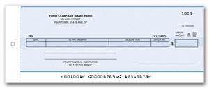 176NC Compact General Disbursement Center Check 3 1/4 x 8 1/4