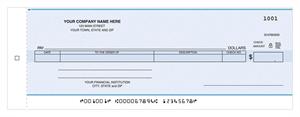 190NC-A Cash Disbursement Center Check 3 1/4 x 9 1/8